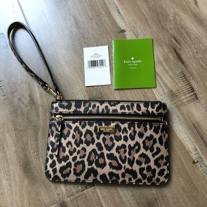 Kate Spade Leopard Print Tinie Wristlet